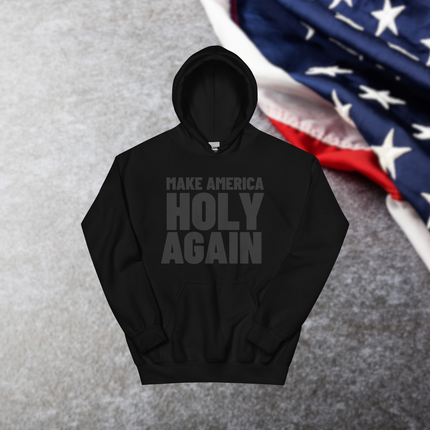 Holy Again - Hoodie (Black on Black)